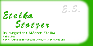 etelka stotzer business card