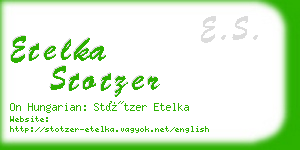 etelka stotzer business card